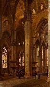 Arturo Ferrari Interior of Milan Cathedral Germany oil painting artist